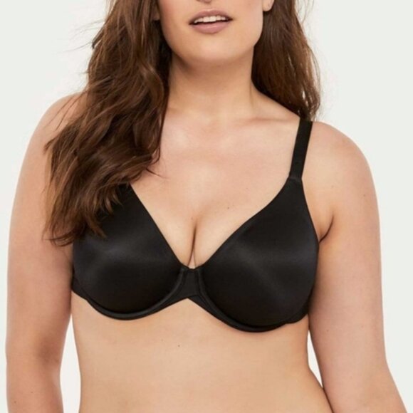 💙Penningtons Ti Voglio Sofia Soft Cup Microfibre Bra Black Mesh Underwire 42C - Picture 1 of 12